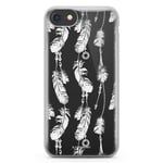Bjornberry iPhone 8/SE (2020/2022) Fashion Skal - Vita Fjädrar