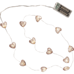 Ljusslinga Valentine | 165cm | 12 lampor | transparent rosa [Star Trading]