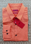 New Hugo BOSS mens orange long sleeve slim casual smart suit jean shirt MEDIUM M