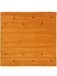 CarpetFine Tapis de Laine Gabbeh Uni carré Jaune 200x200 cm | Tapis Moderne pour Le Salon et la Chambre à Coucher