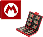 Boite De Rangement Pour Cartes De Jeux Nintendo Switch,Etui Pour Carte De Jeux Nintendo Switch,¿¿Tui De Rangement Compatible Avec Switch Lite (Mario/Red)