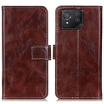 Asus ROG Phone 8 5G Häst texturerat Fodral - Brun
