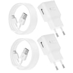 2-Pack Chargeur Rapide et Câble USB Type C pour Samsung Galaxy A15 A14 A13 A04s A05s A71 A55 A54 A53 A42 A35 A34 A33 A25 A23 M53 M34 M13 S8 S9 S10 S20 S21 Plus, Chargeur USB C Tablette Telephone