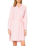 Tommy Hilfiger Women's TH Essential Shirt Dress LS, Pink (Yd We STP/Pink Grapefruit 03F), 16 (Size:44)