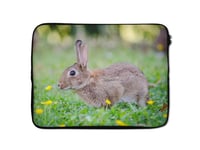 Animal Laptop Sleeve Case 9 10 11 12 13 14 15 15.6 Inch Tablet Computer Protective Zipper Bag Slide Through Pouch - for MacBook Air Pro Dell Lenovo Hp LG Asus Acer Chromebook (12-13 Inch, Hare)