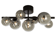 MOLEKYL plafond, svart/rök - Aneta Lighting