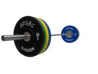 Argos Fitness - Competition skivstångsset 120 kg (Val av lås: Behåll fjäderlås, Val av skivstång: Behåll standard 220 stång) - Gympaket