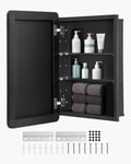 VEVOR Armoire à pharmacie murale 406 x 610 mm avec miroir et étagères réglables