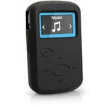 iGadgitz U3902 Rubber Silicone Gel Skin Cover Case Compatible with Sandisk Sansa Clip Jam MP3 SDMX26-008G (2015) - Black