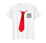 Home Office Outfit Tie Working From Home Homeschooling T-Shirt