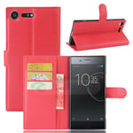 Sony XZ Premium PU Wallet Case Red