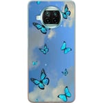 Xiaomi Mi 10T Lite 5G Gjennomsiktig Telefondeksel Himlen med fjärilar