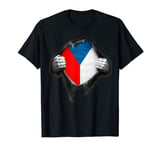 Czech Republic National Flag T Shirt. Proud Czech Soccer Fan T-Shirt