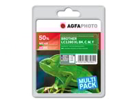 Agfaphoto Multi Pack - 4-Pack - Svart, Gul, Cyan, Magenta - Kompatibel - Bläckpatron (Alternativ För: Brother Lc1280xlvalbpdr) - För Brother Mfc-J5910dw, Mfc-J6510dw, Mfc-J6710dw, Mfc-J6910dw