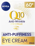 NIVEA Q10 60+ Anti-Puffiness Eye Cream (20Ml), Anti-Wrinkle Eye Cream with Tripl