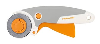 Fiskars Titanium Rotary Cutter, Handle (45mm), Orange, White, Grey, Standard Size