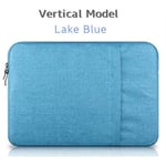 ZYDP Sleeve Case For Laptop 11",13",14",15,15.6 Inch,Bag For Macbook Air Pro 13.3",15.4" (Color : Vertical Lake Blue, Size : 14.1-inch)