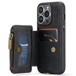 CaseMe Multi-slot Skal RFID-skydd iPhone 15 Pro Max svart