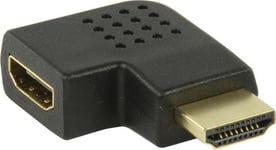 Rettvinklet HDMI-adapter, svart