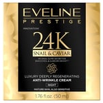Eveline Cosmetics Prestige 24k SnailCaviar lyxig djupt regenererande anti-rynkkräm för natten 50ml (P1)