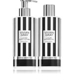 Vivian Gray Stripes Lemon & Green Tea gift set for the body