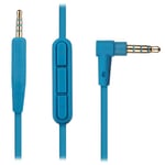 REYTID Audio Cable Compatible with Bose QuietComfort 35 / QC35 Headphones with Inline Remote, Volume Control and Microphone - Blue - Compatible with iPhone/Android