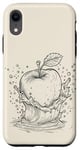 Coque pour iPhone XR Apple Fruit Minimalist Line Art Phone Cover