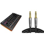 ROLAND AIRA Compact T-8 BEAT MACHINE | Ultra-Portable Rhythm and Bass Machine & UGREEN 3.5mm Audio Cable Aux Headphone Lead Braided Stereo Mini Jack Male to Male Auxiliary TRS Cord