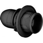 Lamphållare E14, utvändig gänga, svart