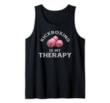 Girls Kickboxing is My Therapy Sarcastic Boxing Kickboxer Tank Top