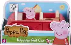 Peppa Pig 674 07208 Peppas Wood Play Family Car  Figure, Multi Color