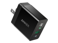 Anker PowerPort+ 1 - Strömadapter - 18 Watt - 3 A - IQ, QC 3.0 (USB) - svart