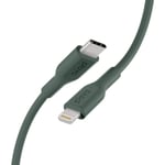 PLAYA USB-C to Lightning Cable (iPhone Fast Charging Cable compatible with iPhone 8 or later) MFi-Certified USB-C Cable, iPhone Charger Cable Khaki Green 1 m