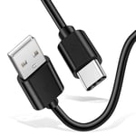 Galaxy S20 FE / S20 FE 5G Type C Cable USB 3.0-3.3ft Fast Charger Cable High Speed Charging For Samsung Galaxy S20 FE / S20 FE 5G Data Transfer Compatible with Power Banks Chargers (BLACK)