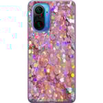 Xiaomi Poco F3 Transparent Mobilskal Glitter