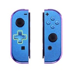eXtremeRate Chameleon Purple Blue Joy con Handheld Controller Housing (D-Pad Version) with Full Set Buttons, DIY Replacement Shell Case for Nintendo Switch Joycon & Switch OLED Joy con
