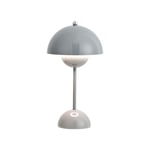 Nordisk dansk blomknopp bordslampa, bröllopsrum, sovrum, skrivbordsdekoration, lampa, sänglampa (uppladdningsbar) FAN2610 Grey