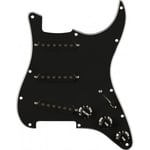 PRE-WIRED STRAT PICKGUARD, PURE VINTAGE '65 W/RWRP MIDDE, BLACK 11 HOLE PG