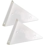 2 Stycken Flytande Metall Triangel Hyllkonsol, Dold Blind Vägg Hyllkonsol, Sovrum Vardagsrum Badrum DIY Dekorationskonsol, 17x13cm/6.7