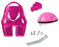 Ammaco Doll Seat For Bikes Fun Girls Bike Pink Dolly Seat With Baby Doll Helmet