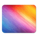 Mousepad Computer Notepad Office Watercolor Rainbow Digital Structure of Painting Pink Pattern Abstract Home School Game Player Computer Worker Inch