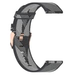 Compatible with Garmin Venu Replacement Band, AWADUO 20mm Replacement Nylon Wrist Band Strap For Garmin Venu and Smasung Galaxy Watch Active 2(Nylon Gray)