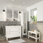 IKEA IKEA HEMNES / ORRSJÖN kommod m lådor/tvättställ/kranar, vit, 102x49x89 cm, cm 102x49x89 cm