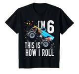 Youth 6 Year Old Shirt 6th Birthday Boy Monster Truck Car T-Shirt