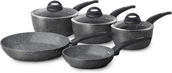Tower Cerastone T81276 Forged 5 Piece Pan Set with Non-Stick Coating and Soft To