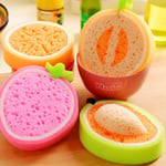 Fruit Thicken Sponge Scouring Pad Dish Cleaning Cloth Kitchen Wa Cantaloupe