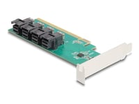 Delock - Kontrollerkort - Bifurkation - U.2 Nvme - Låg Profil - Pcie 4.0 X16