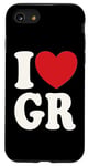 iPhone SE (2020) / 7 / 8 I Love GR I Heart GR Initials Hearts Art G.R Case