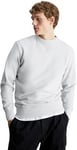 Calvin Klein Jeans Men Sweatshirt Badge Crew Neck no Hood, Grey (Lunar Rock), S