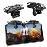 Newseego PUBG Mobile Game Controller Trigger, [Quicker Response] Phone Game Trigger L1R1 Physical Controller Joystick Shoot Sensitive Aim & Fire Game Trigger for Knives Out/Rules of Survival - Black